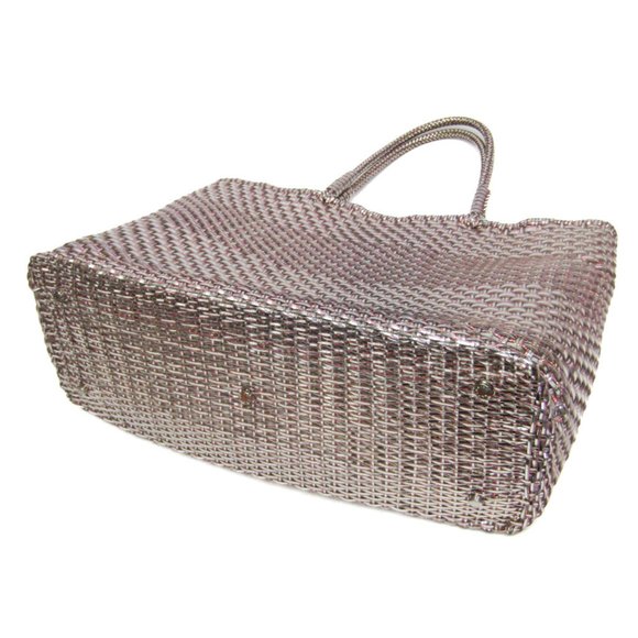 Anteprima Intreccio PB15F07178 Women's Wire Tote Bag Pink,Silver - Picture 3 of 13